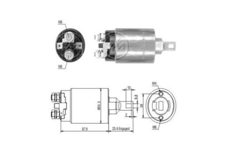 Втягуюче реле стартера ERA ZM896