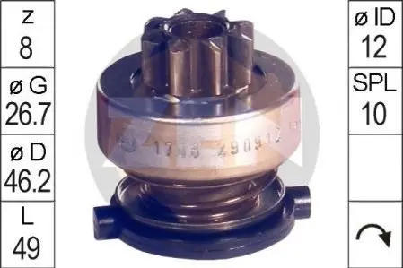 Бендикс стартера ZEN ZN1708