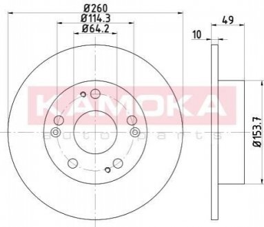 Гальмiвнi диски HONDA ACCORD 03- KAMOKA 103163