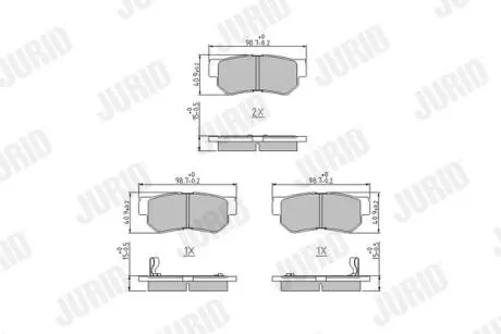 Тормозные колодки задн. KIA Soul Jurid 572557J