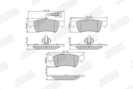 Колодки гальмівні VOLKSWAGEN Transporter Jurid 573303J