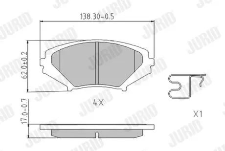 Колодки тормозные MAZDA RX-8 Jurid 572555J