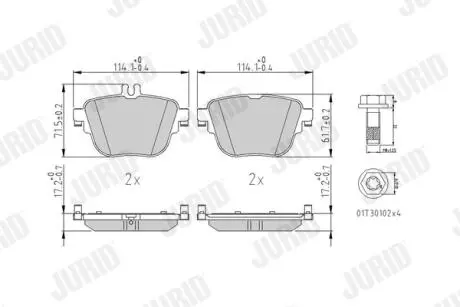 Колодки тормозные Mercedes E-Class (W213) (42552) Jurid 573845J