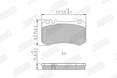 Колодки тормозные Mercedes E Class AMG, S Class Jurid 573302J