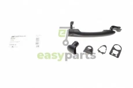 Ручка дверей (передніх/ззовні) Renault Clio/Megane/Scenic 09- (чорна) MIRAGLIO 80/862