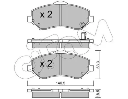 CHRYSLER гальмівні колодки передн.Grand Voyager,Dodge Nitro,Cherokee 07- CIFAM 822-862-1