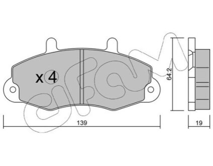 FORD гальмівні колодки передні Transit 91- диск 14 CIFAM 822-194-0