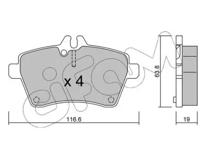 Фото гальмівні колодки пер. Yaris/W169/W245 04- CIFAM 822-646-0 Гальмівні колодки пер. Yaris/W169/W245 04- CIFAM 822-646-0