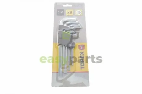 Набір ключів Г-под. Hex 1,5-10 мм Topex 35D956