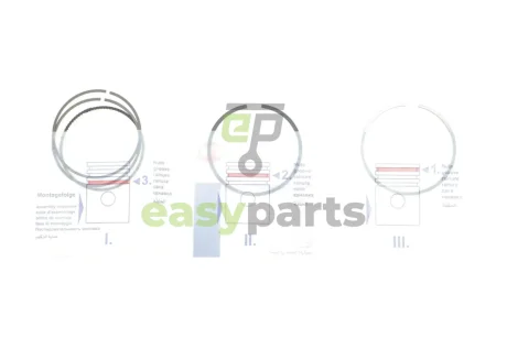 Кільця поршневі Opel Combo 1.4i 04- (73.40mm/STD) (1.2-1.2-2) NPR 120 035 0050 00