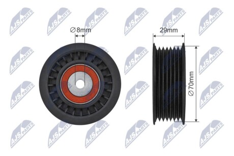 PULLEY IDLER V-BELT NTY RNK-ME-083