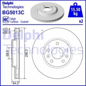 Гальмiвнi диски Delphi BG5013C (фото 1)