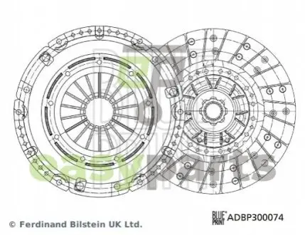 Комплект сцепления Fiat Ducato Multijet 3,0 D 06-, d=260mm BLUE PRINT ADBP300074