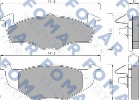Колодки тормозные дисковые FOMAR FO 682581 (фото 1)