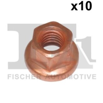 Гайка мідна колектора EX к-кт (10шт) M8x1,25 Fischer Automotive One (FA1) 988-0815.10 (фото 1)