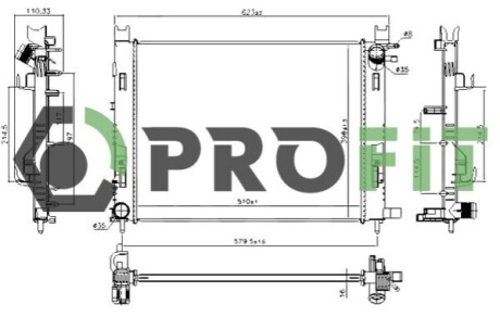 Радіатор охолоджування PROFIT 1740-0177