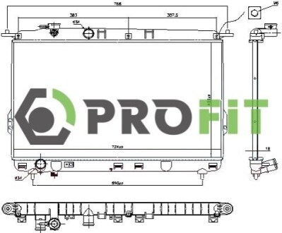 Радіатор охолоджування PROFIT 1740-0147 (фото 1)