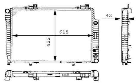 Радиатор охлаждения двигателя C-Class(W202) 2.0-2.8D -01 MAHLE / KNECHT CR 248 000S