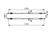 Трос ручника (задній) Volvo C30/C70/S40/V50 03-13 (1816/1860mm) BOSCH 1 987 482 019 (фото 1)