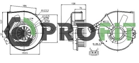 Вентилятор салона PROFIT 1860-0006