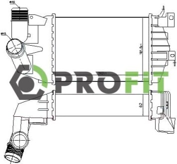 Радіатор наддуву PROFIT 1780-0169 (фото 1)