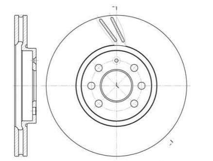 Гальмівний диск передній (вентил.) (280*25) OPEL Astra H 04-. REMSA 6684.10 (фото 1)