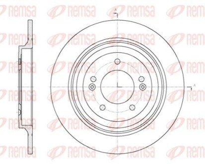HYUNDAI диск гальм. задній TUCSON -20 REMSA 61780.00
