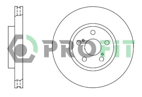 Фото диск гальмівний PROFIT 5010-1508 Диск гальмівний PROFIT 5010-1508