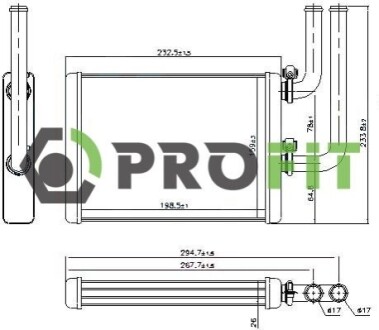 Радиатор печки PROFIT 1760-0827