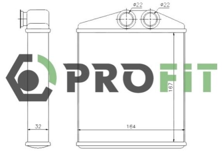 Радіатор пічки PROFIT 1760-0372