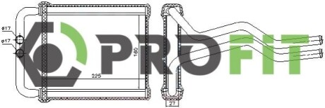 Радиатор печки PROFIT 1760-0145