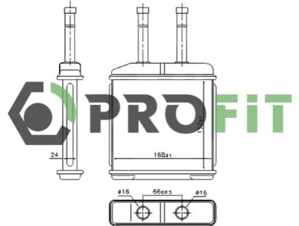 Радіатор пічки PROFIT 1760-0105