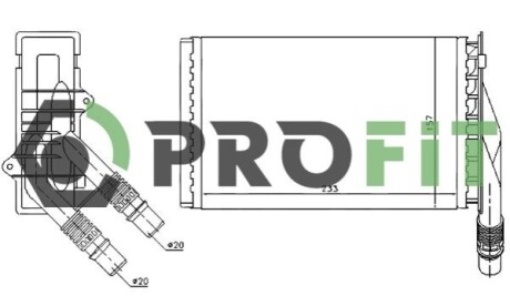 Радіатор пічки PROFIT 1760-0084