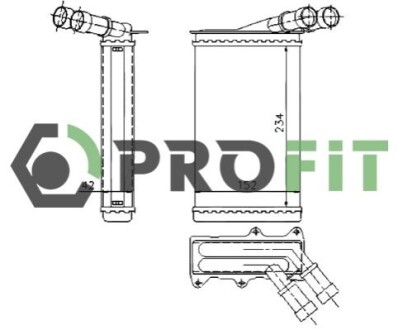 Радіатор пічки PROFIT 1760-0080