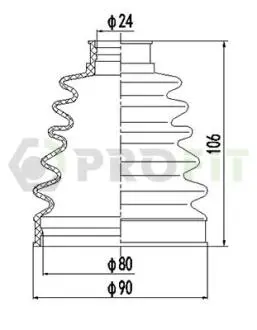 Пильник ШРКШ гумовий + змазка PROFIT 2710-0022 XLB