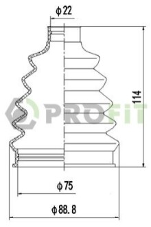 Пильник ШРКШ гумовий + змазка PROFIT 2710-0058 XLB