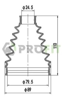 Пильник ШРКШ гумовий + змазка PROFIT 2710-0052 XLB (фото 1)