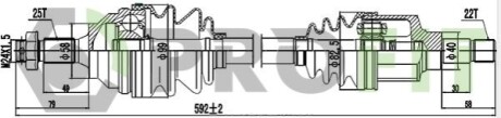 Піввісь PROFIT 2730-0132