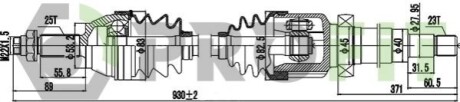 Полуось PROFIT 2730-0373 (фото 1)