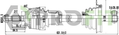 Полуось PROFIT 2730-0786 (фото 1)
