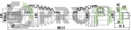 Піввісь PROFIT 2730-3016