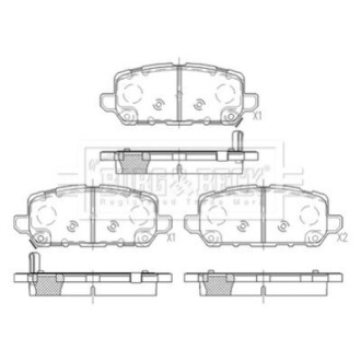 Гальмiвнi колодки дисковi BORG & BECK BBP2607