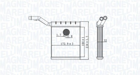 Радіатор пічки MAGNETI MARELLI BR480