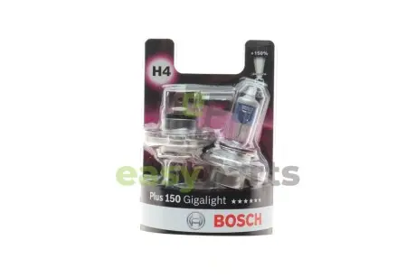 Фото автолампа H4 12V 60/55W P43t Plus 150 Gigalight DBL BOSCH 1987301430 Автолампа H4 12V 60/55W P43t Plus 150 Gigalight DBL BOSCH 1987301430