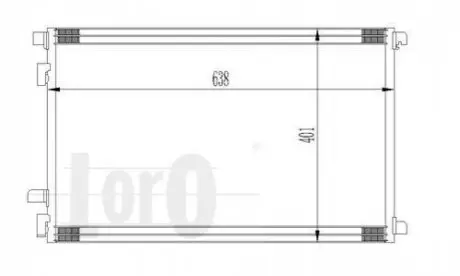 Радіатор кондиціонера Renault Megane II/Scenic II 1.4-2.0/1.5D/1.9D 02- DEPO / LORO 042-016-0015