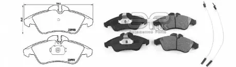 Колодки тормозные,перед (2 датчика) APLUS 71220BAAP