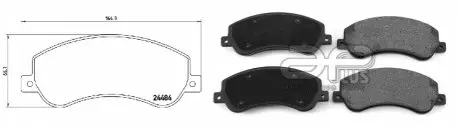 Колодки тормозные,перед APLUS 71171BAAP