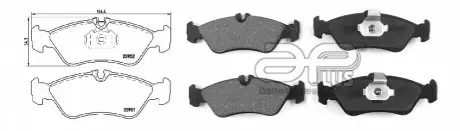 Колодки тормозные, задн APLUS 71221BBAP