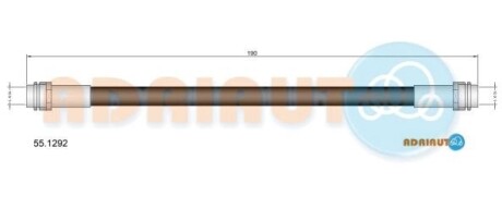 VW Шланг торм. задн. PHAETON 02- ADRIAUTO 55.1292