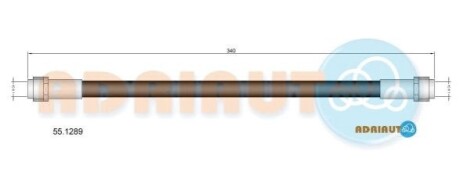 VW шланг гальм. задн. AMAROK 10- ADRIAUTO 55.1289